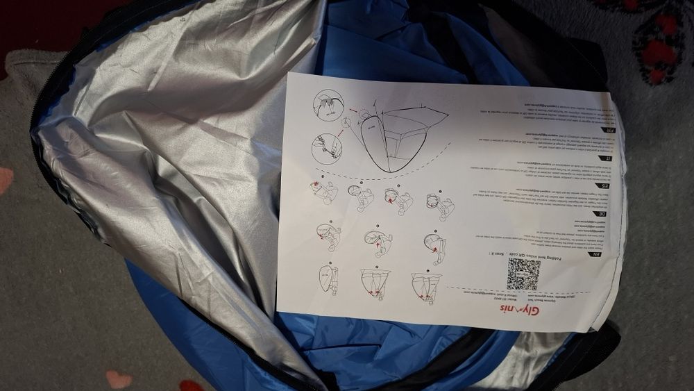 Cort pop-up Gymnis – NOU, 1–2 persoane, cu husă