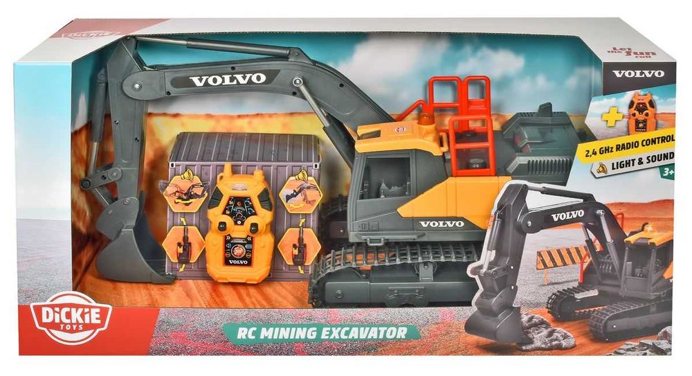 Dickie Toys Радиоуправляем багер Volvo, Звукови и светлинни ефекти