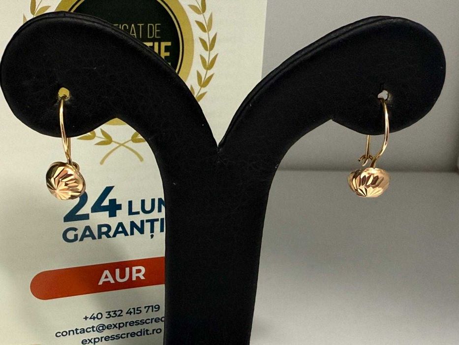 (AG35) Cercei aur 14k 1.49g b35653 - Garantie 2 ani!
