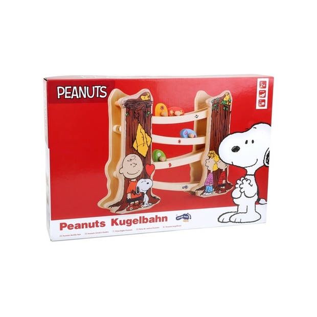 Дървена играчка Монтесори Писта с топки Charlie Brown Snoopy коли част