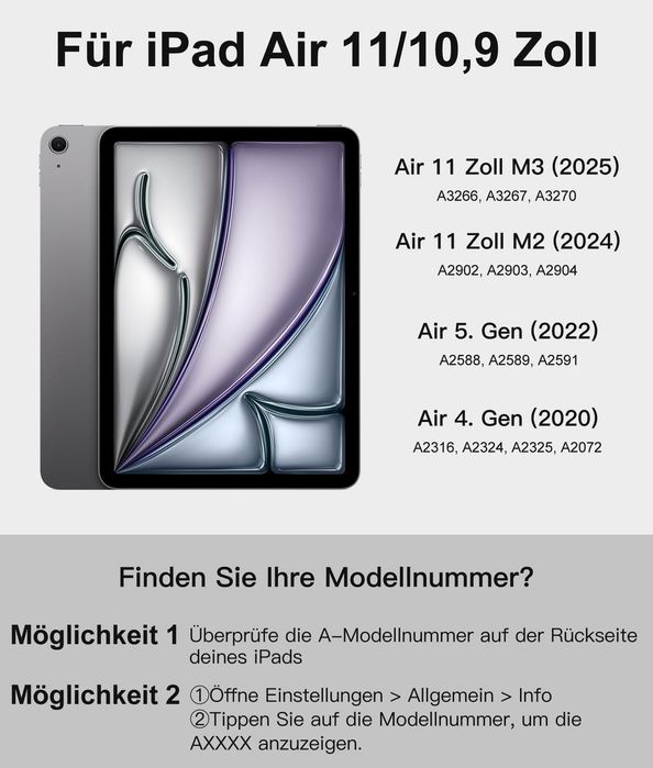 Husă cu Tastatură și Touchpad iPad Air 11 M3/M2 Air 5/4 Iluminată