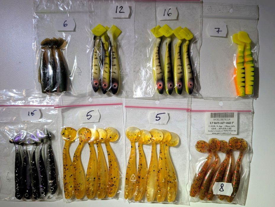 Naluci siliconice (gume) pentru salau, biban, stiuca