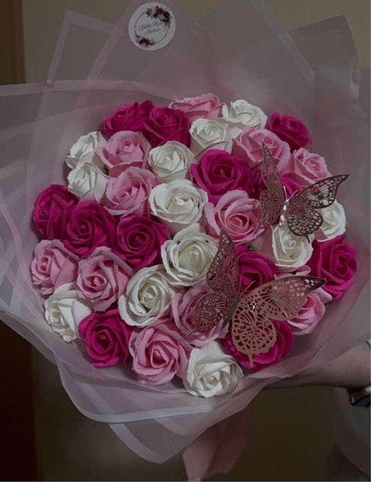 buchet trandafiri de sapun