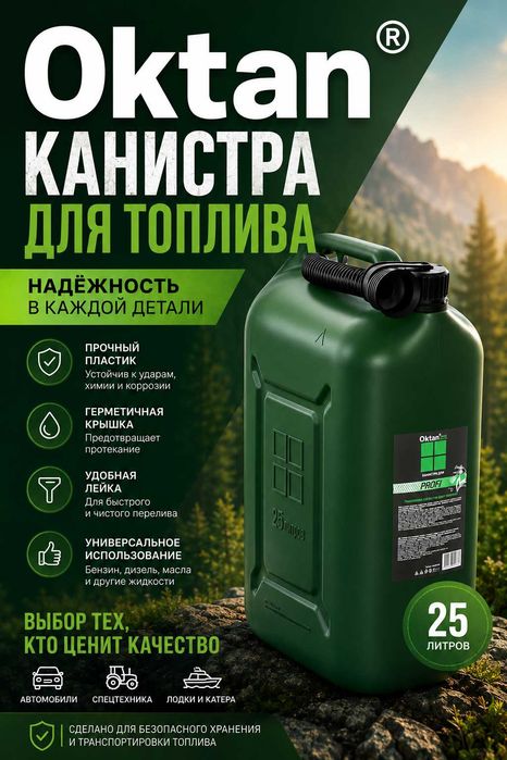 Octan Profi 25 литров канистра для бензина дизельного топлива