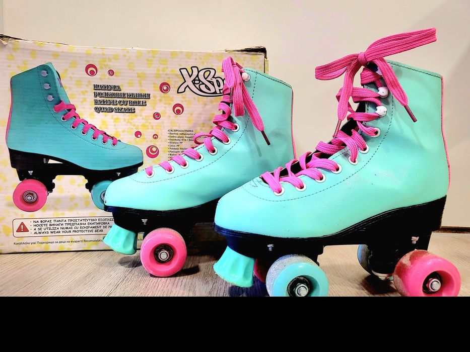Ролкови кънки Мента - Циклама, Момиче, 36-37 номер