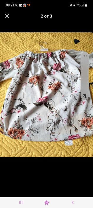 Ефирна блуза с флорални мотиви