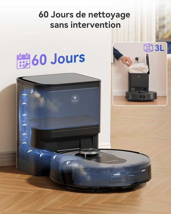 Робот прахосмукачка Proscenic Q8 Max база самопочистване LiDAR 4200Pa