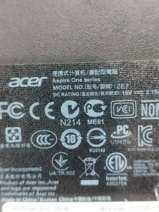 Minilaptop, notebook Acer display 10"