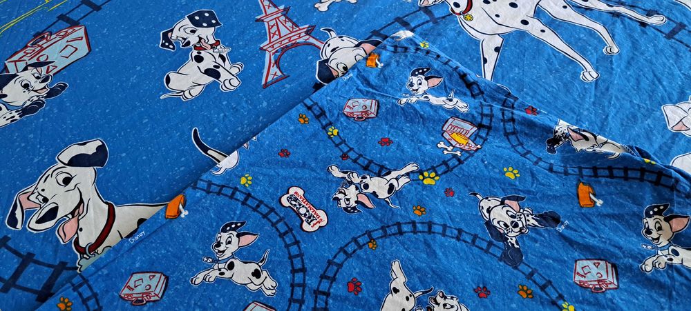 НОВ Комплект детски чаршафи 101 Далматинци-100% памук