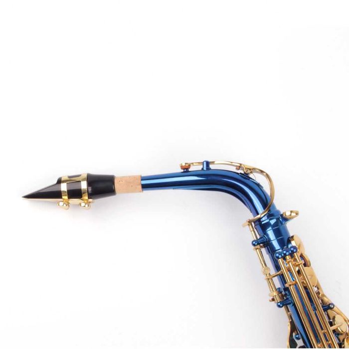 Saxofon Alto Karl Glaser ALBASTRU+AURIU NOU curbat Saxophone Germania