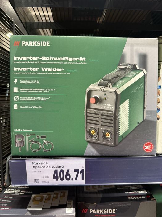 Vand aparat sudura Parkside nou Inverter 120 A