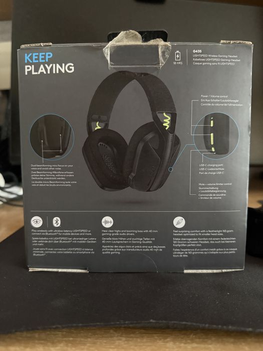 Casti gaming wireless Logitech G435 Lightspeed, Negru