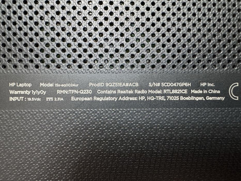 Ноутбук HP 15s-eq0024ur