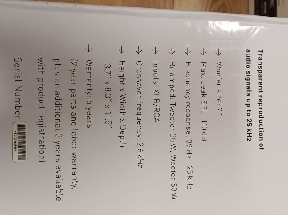 Boxa Studio Sigilata - Adam Audio T7V Monitor