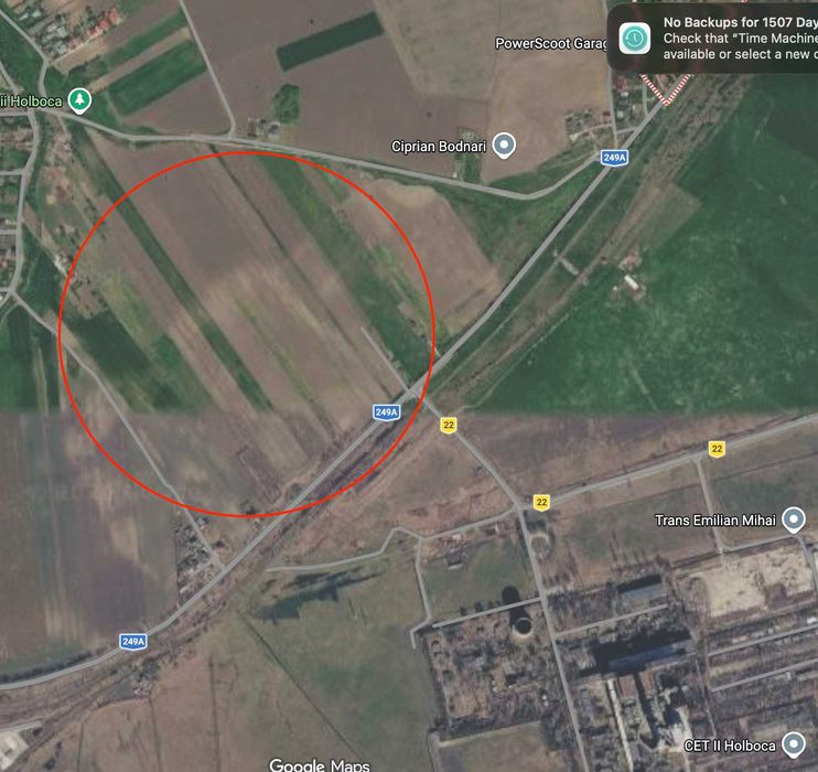 Teren intravilan 8500 mp, Holboca, zona CET II, lângă viitorul nod A8