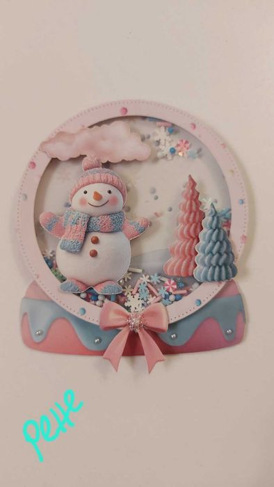 Коледни шейкър картички и картички за декорация, ръчно изработени