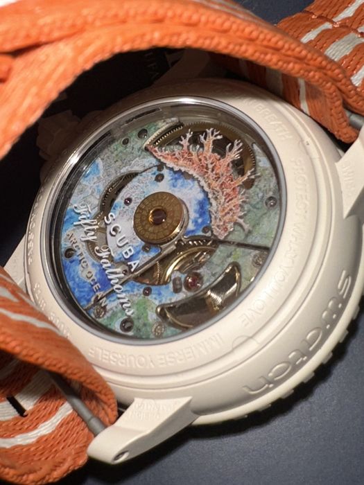 Ceas bioceramic Blancpain x Swatch Fifthy Fathoms Arctic Ocean