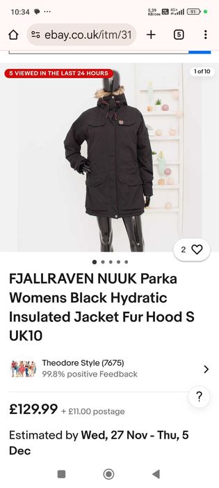 Дамско Яке Fjallraven Nuuk Parka , M размер