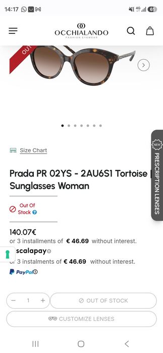 Rame ochelari prada originale