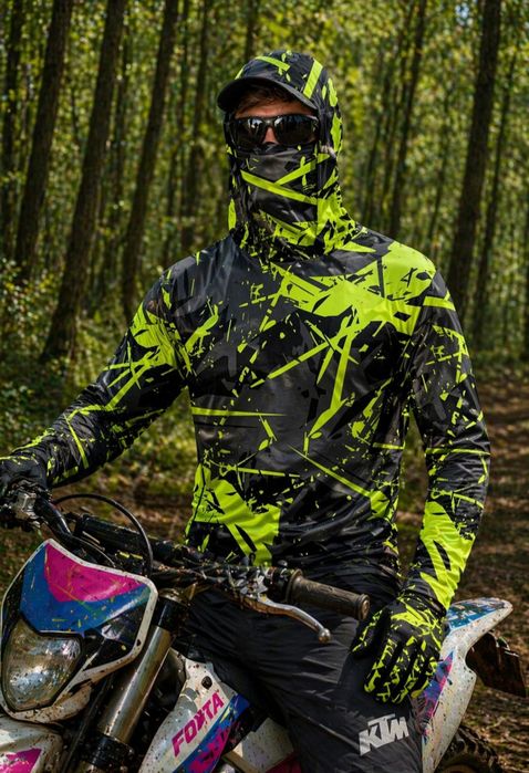 Джърси и боне в едно 2в1 фанелки за мотокрос екипи