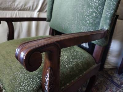 Комплект 2 винтидж кресла масивно дърво – отлично състояние