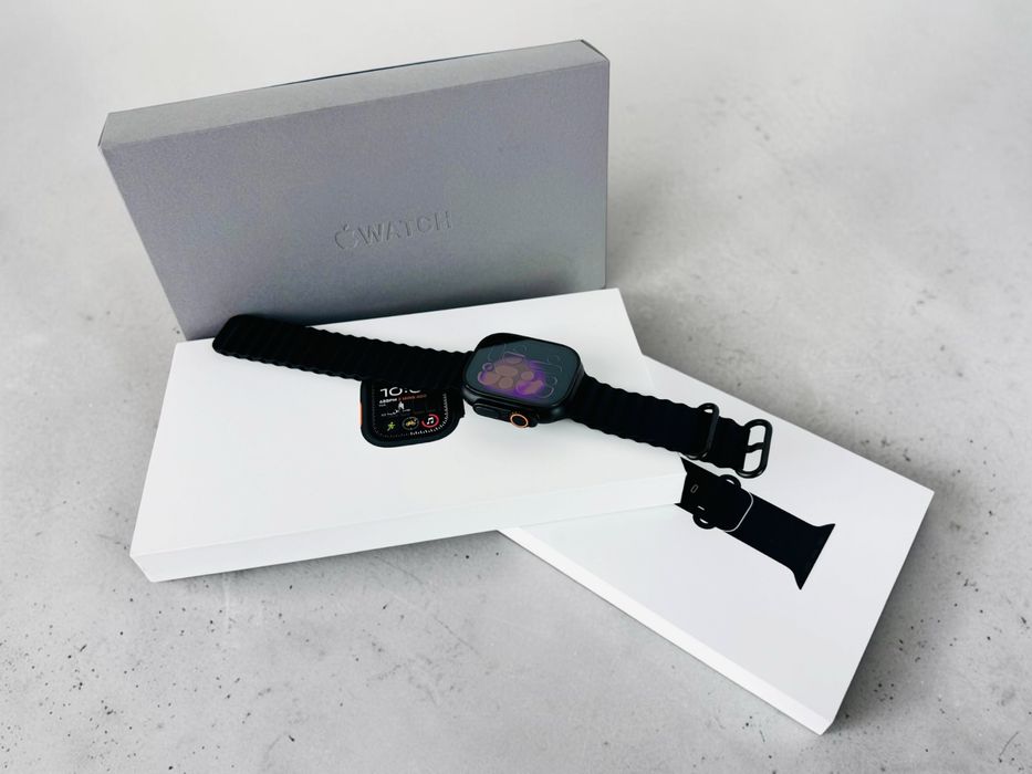 KATO НОВ! Apple Watch Ultra 2 49mm Cellular Black Titanium Black Ocean Band Гаранция!