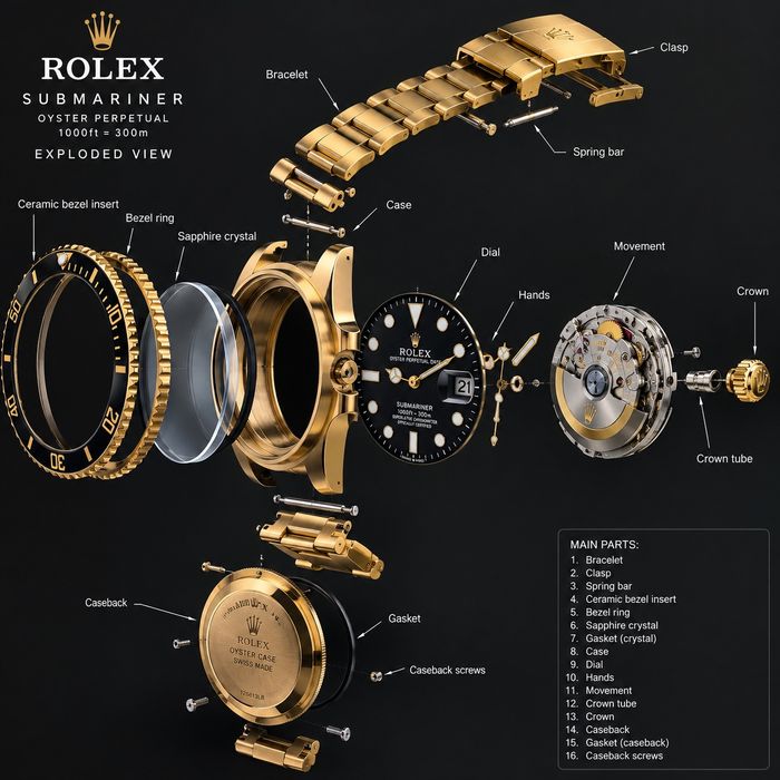 Златист Rolex Submariner с черен циферблат и кутия –  99,99 € / 193,63 лв по договаряне