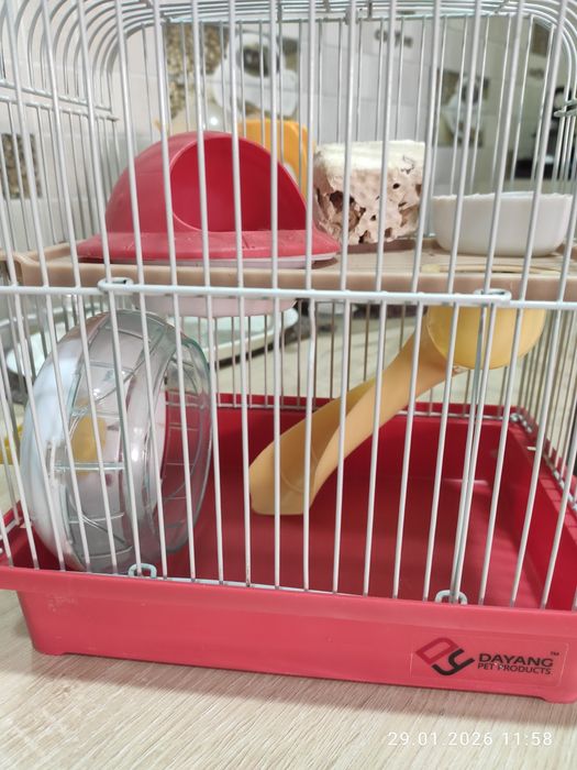 Клетка для джунгарика с аксессуарами