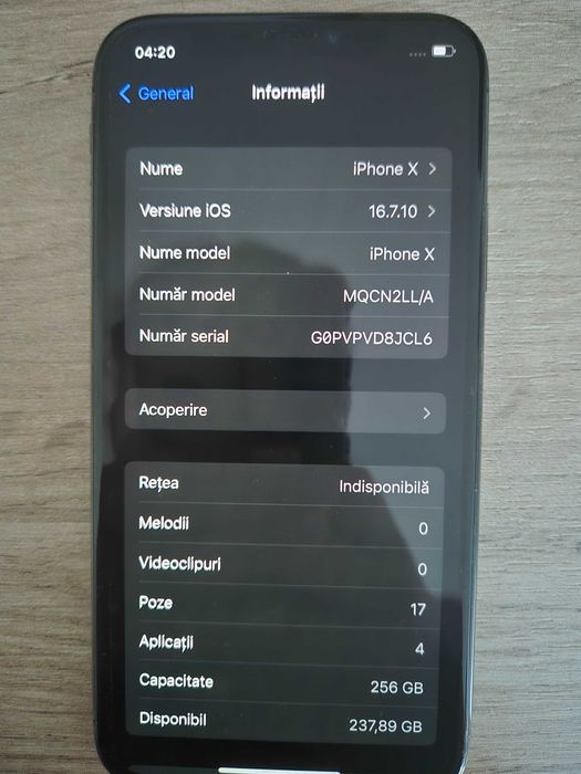 Iphone X 256 gb ca nou