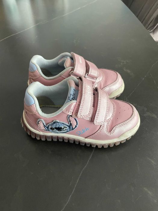Adidasi Geox Disney Stitch, mar. 25, fete – roz, velcro, sistem Respira