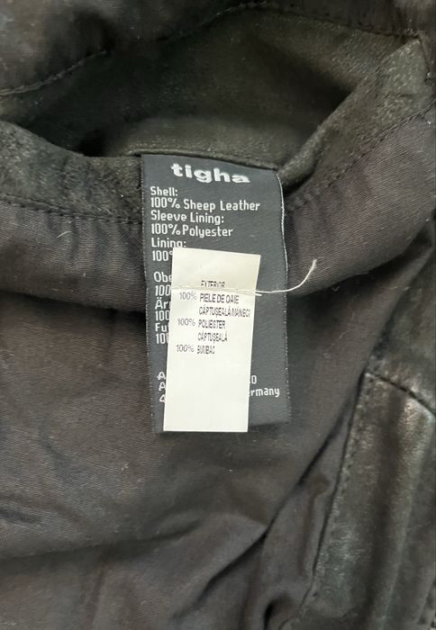 Jachetă Tigha din piele neagra pentru bărbați masura L