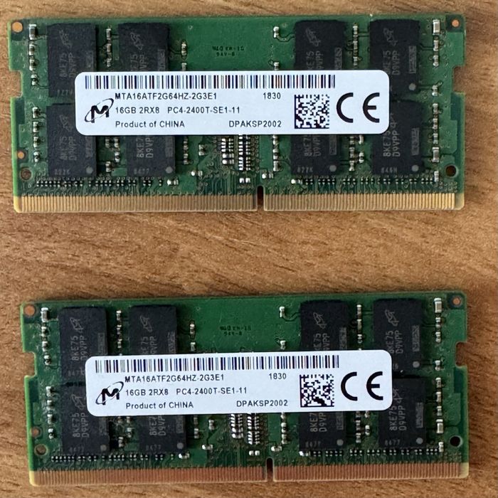 32GB RAM SO-DIMM 2400 2x16GB памет за лаптоп
