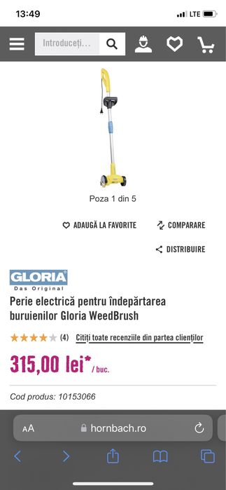 Vand perie electrica pentru indepartat buruieni