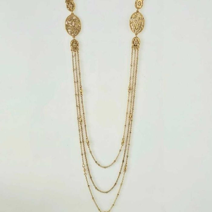 Colier Monet vintage 85 cm filigran placat cu aur