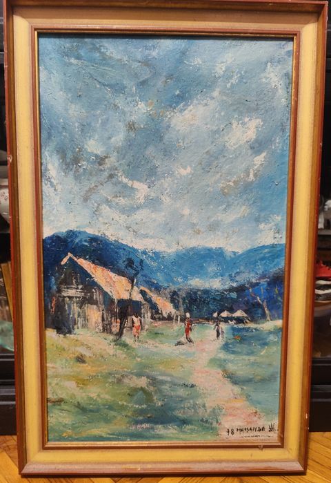 Ulei pe panza semnat Massamba