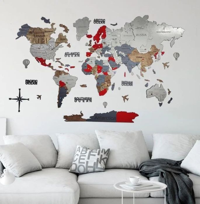 Интерьерная карта мира