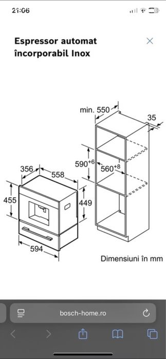 espressor bosch incorporabil