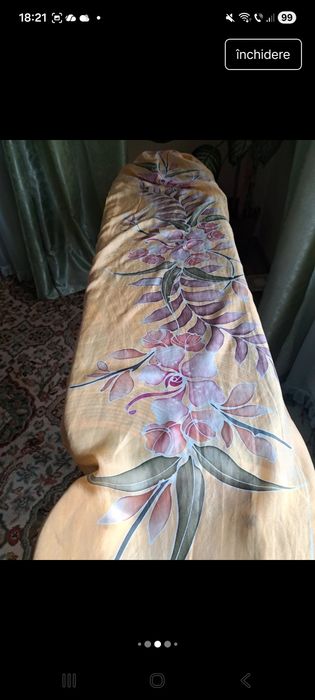 Eșarfă damă din mătase naturală,  NOU!( 183×44)