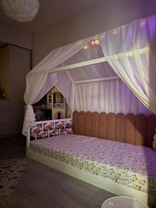 Pat casuta Montessori, pat tapitat, pat etajat, pat copii