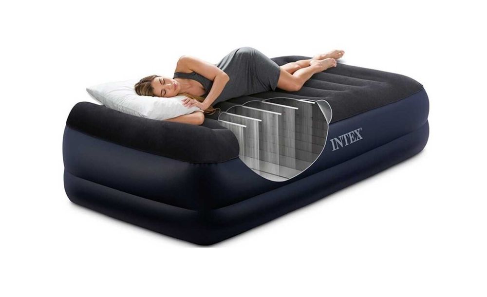 Кровать надувной-191×99×42см. Intex Насос сумка и доставка Бесплатно