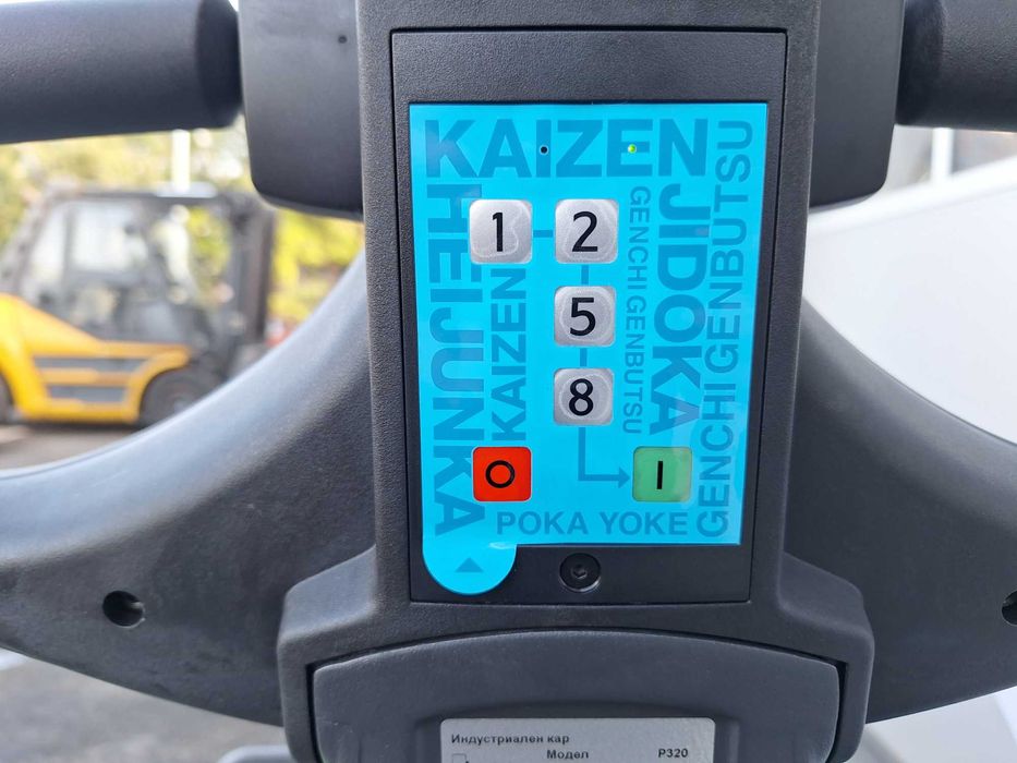 Електрическа палетна количка CESAB P320 с платформа (НОВА)