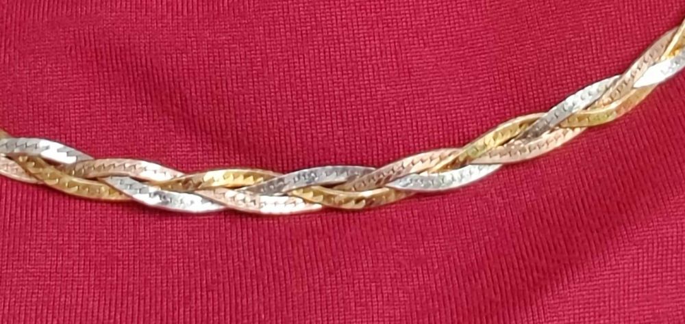 Цепочка косичка серебро