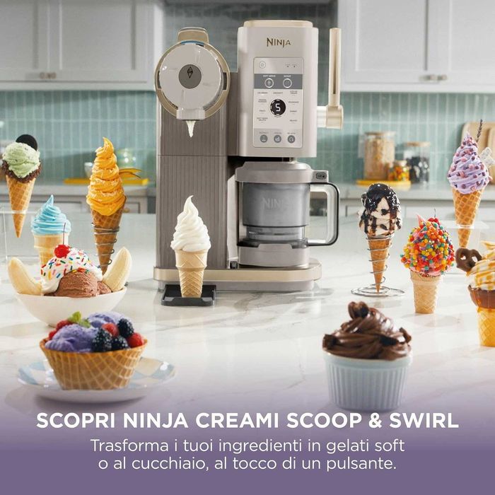 Aparat de înghețată Ninja CREAMi Scoop & Swirl