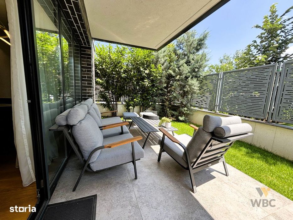 Apartament 3 camere cu Gradina proprie, Mobilat premium, Parcare, BRUT