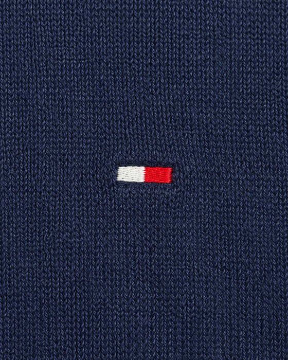 Pulover Tommy Hilfiger bărbați bleumarin, decolteu V, 100% bumbac, logo discret pe piept, mărimea L