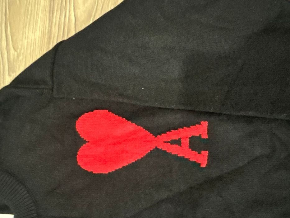 Ami Paris sweater Negru-Red heart M