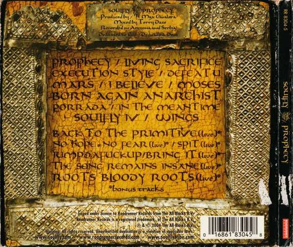 CD Soulfly - Prophecy 2004 Digipak Limited Edition