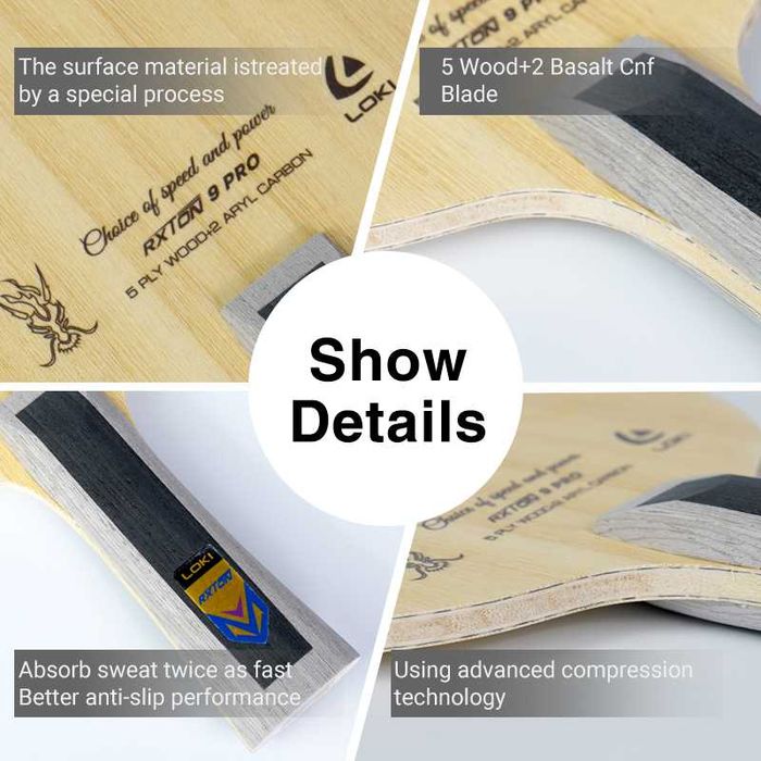 Профессиональные основание настольного тенниса фирмы Loki RXTON 9Pro