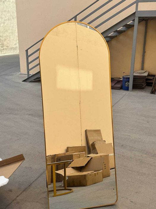 зеркало в полный рост 170x65 см с подсветкой белый черный золотой