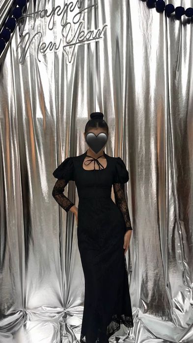 Платье  черный размер 44